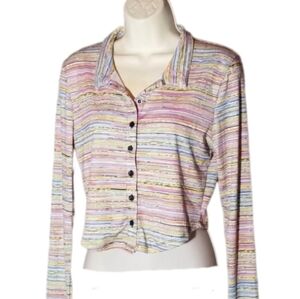 Rue21 Midriff Cardigan Multicolor Pink Size L